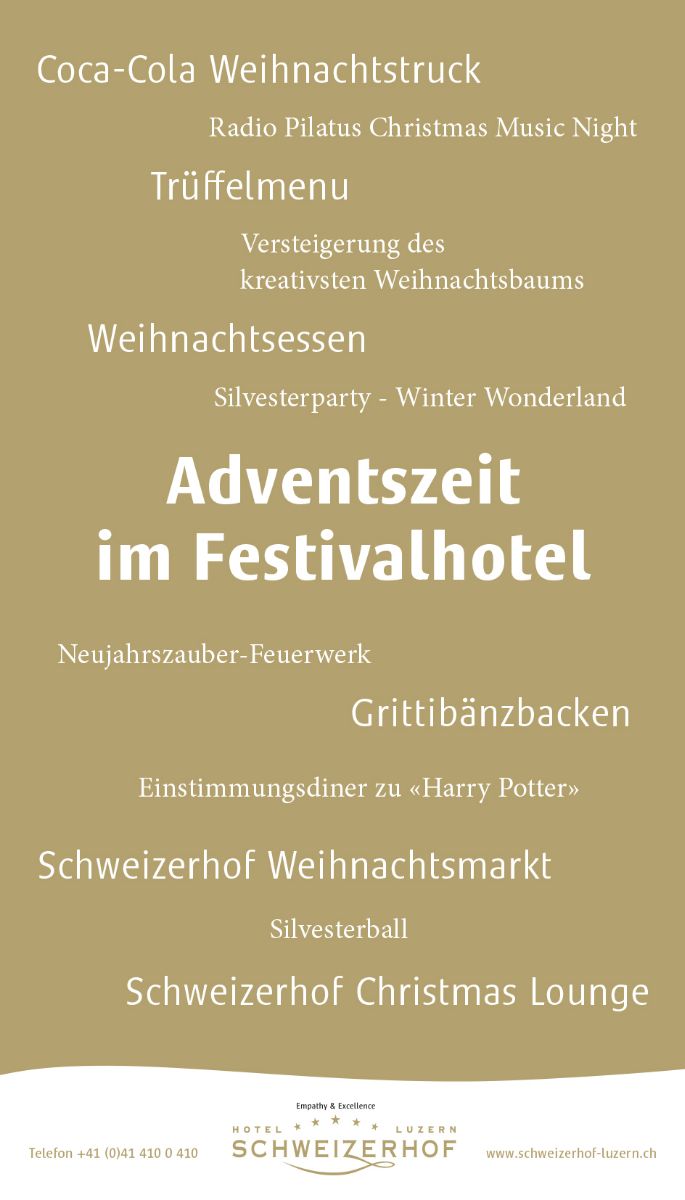 Weihnachten Luzern Hotel Schweizerhof
