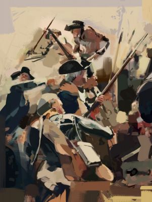 Abstract Battlefield Painting