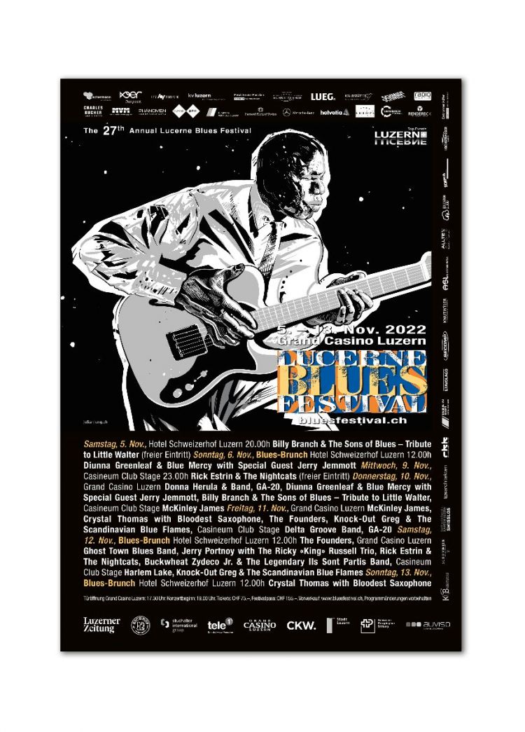 Julian Jung Illustration Art Graphic Design Luzern Lucerne Blues Festival