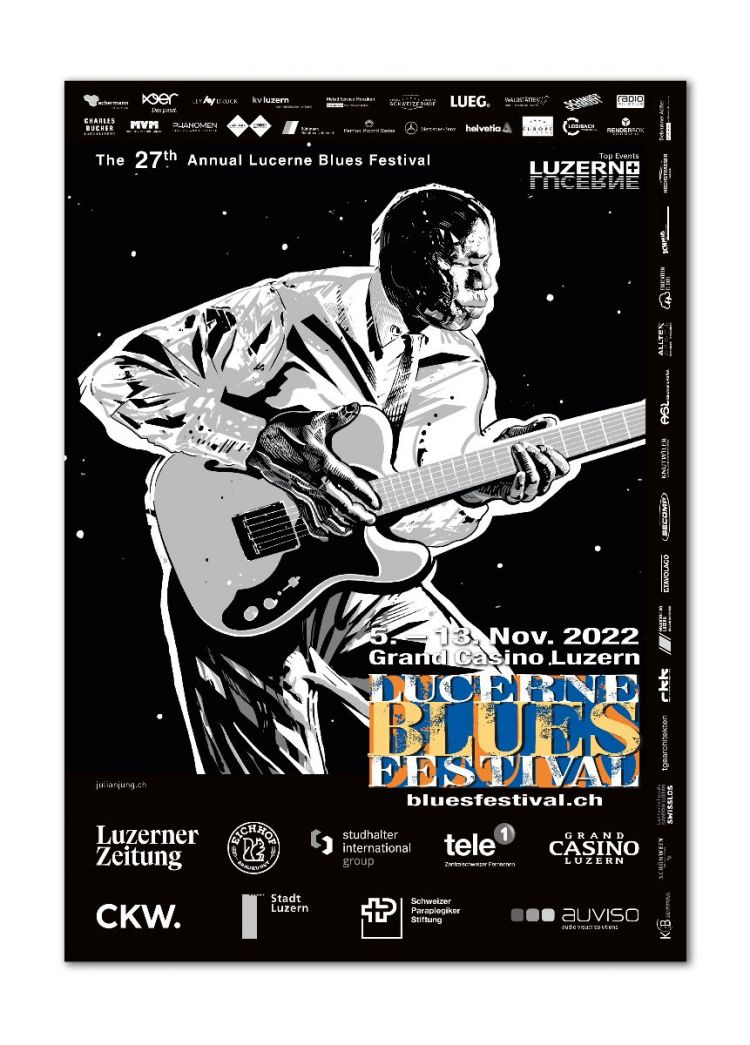 Julian Jung Illustration Art Graphic Design Luzern Lucerne Blues Festival