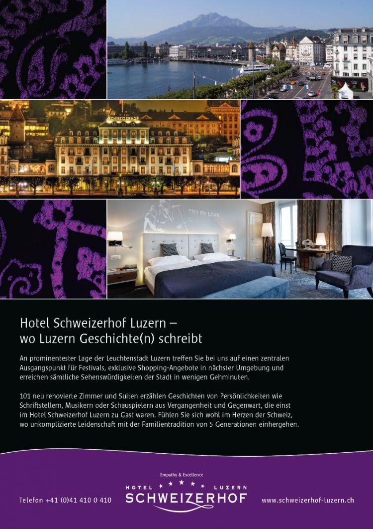 Inserat Hotel Schweizerhof Luzern