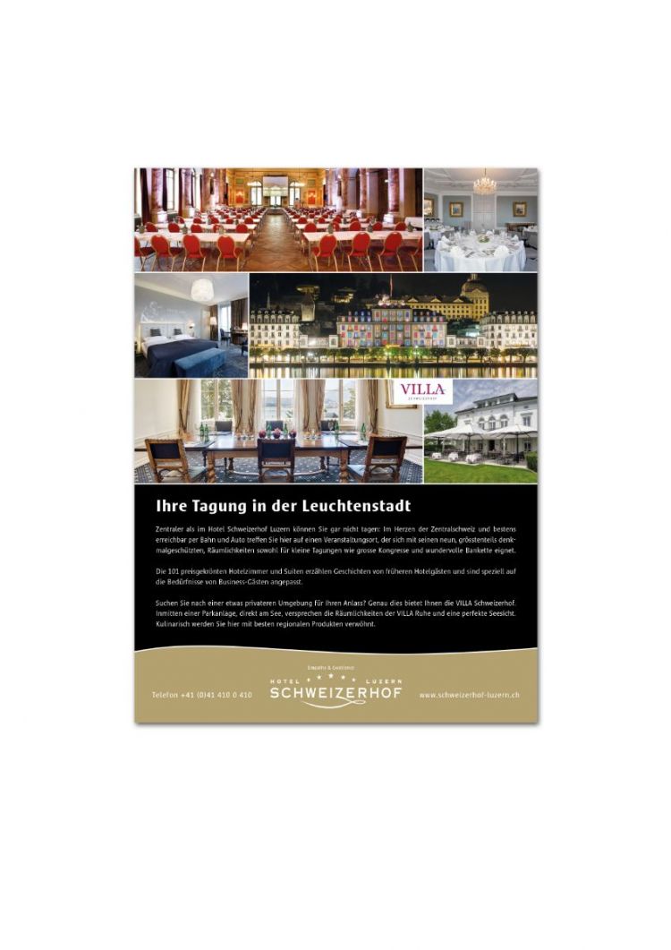 Inserat Hotel Schweizerhof Luzern Hotel Schweizerhof Luzern